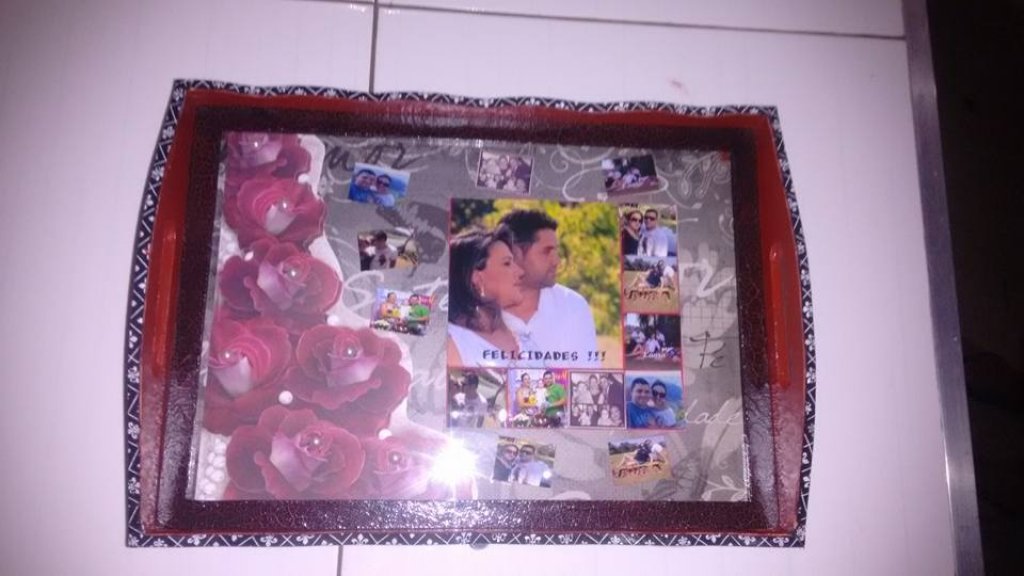 Bandeja Mdf personalizada c/ foto 