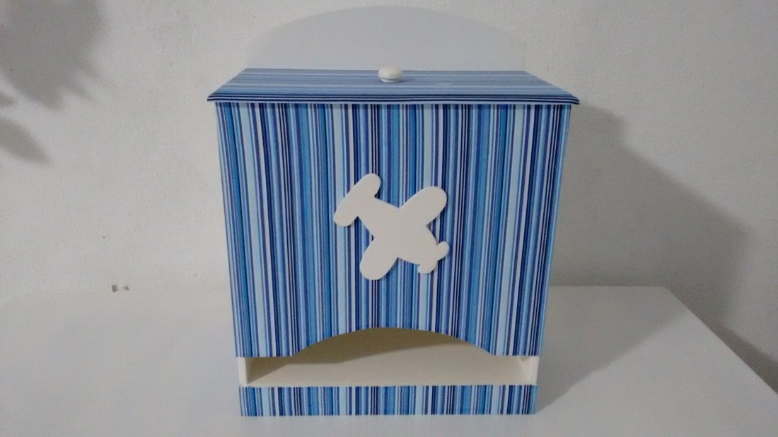 KIT QUARTO DE BEBÊ AZUL LISTRADO