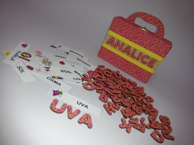Maleta com letras Maleta com letras