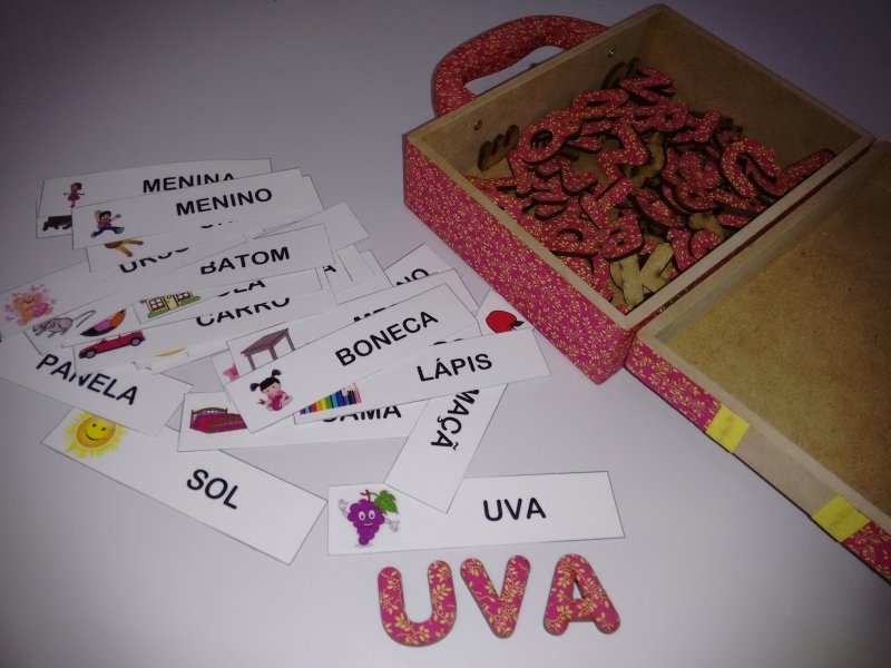 Maleta com letras Maleta com letras