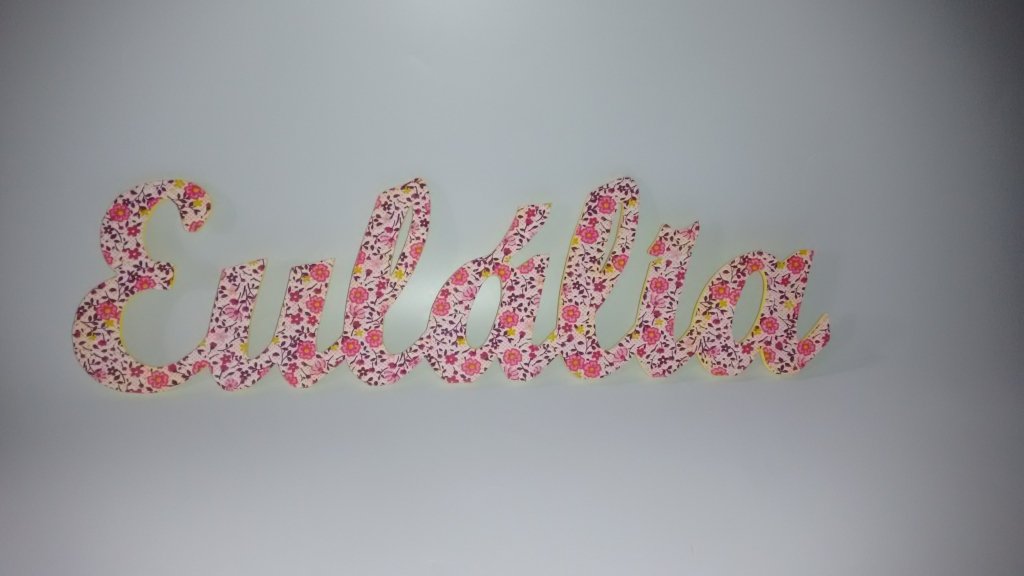 Nome personalizado com tecido Eulália Nome personalizado com tecido Eulália