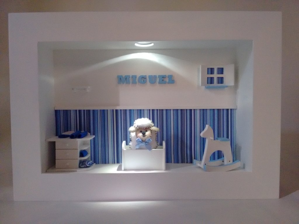 Quadro personalizado com led e miniaturas Miguel Quadro personalizado com led e miniaturas Miguel
