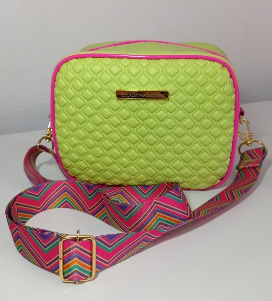 Bolsa Mini Laura Matelado Verde Limão