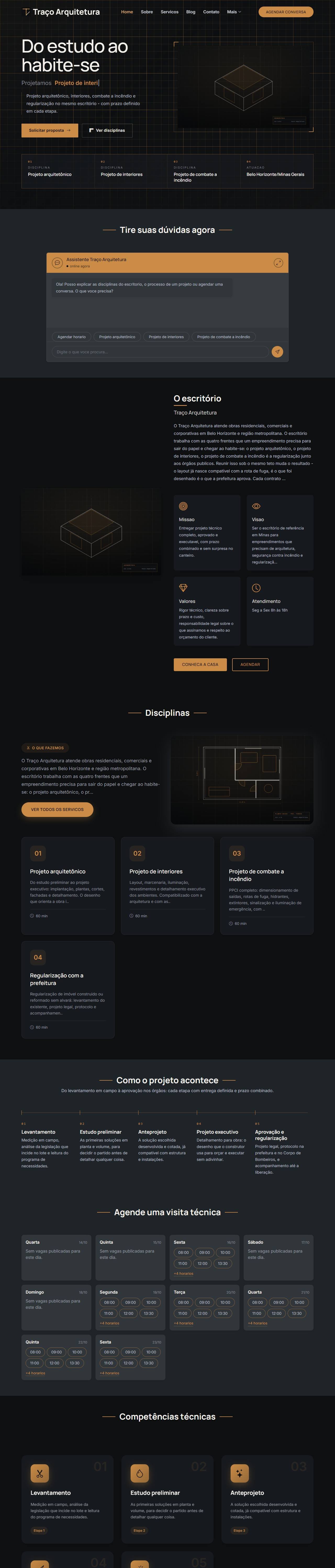 Modelo de site: Escritorio de arquitetura